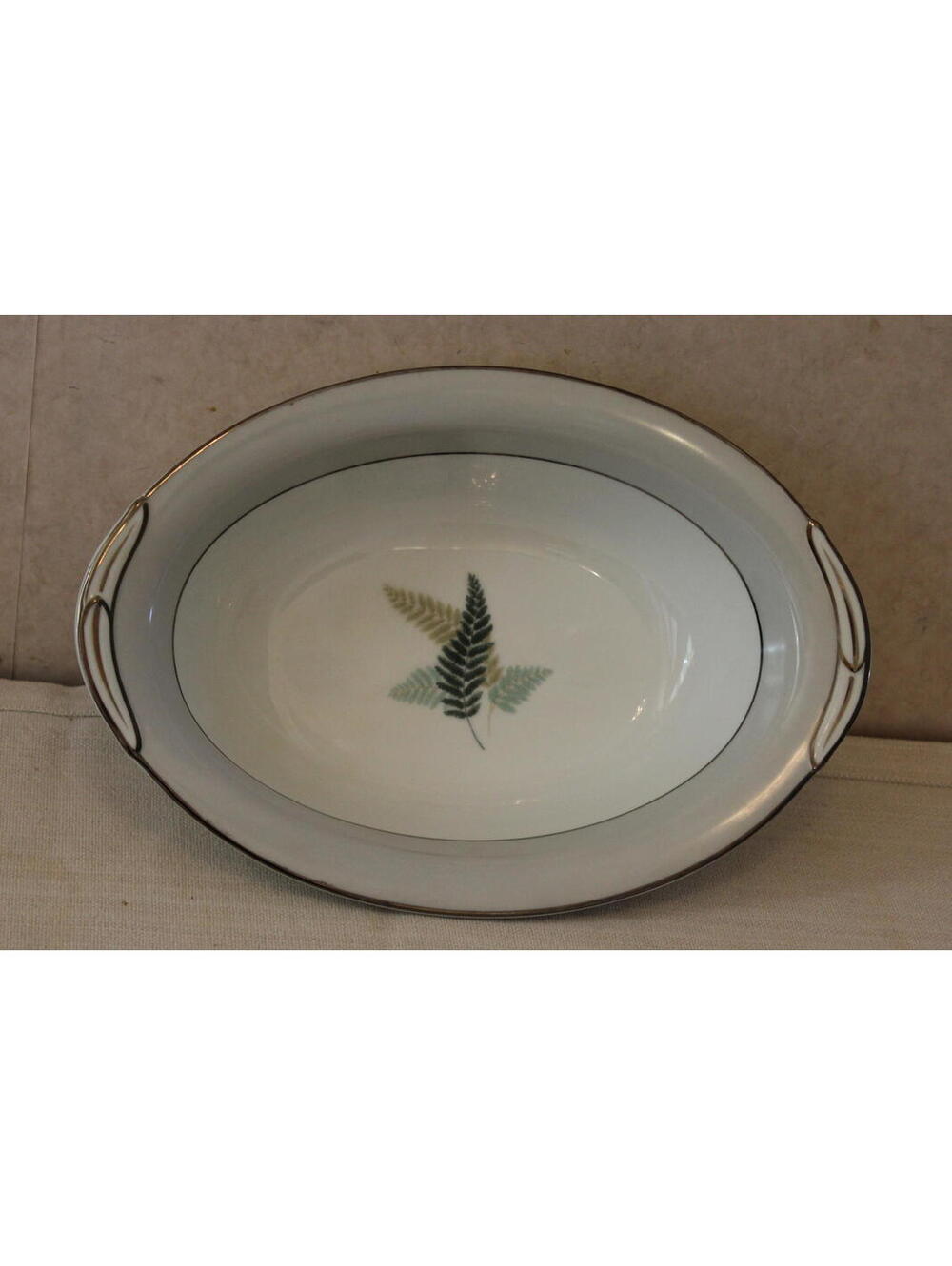 Vintage Noritake Fernwood Oval Serving Bowl